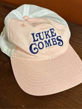 Luke Combs Pink Mesh Trucker Hat